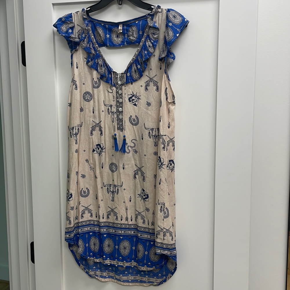 Spell coyote mini dress